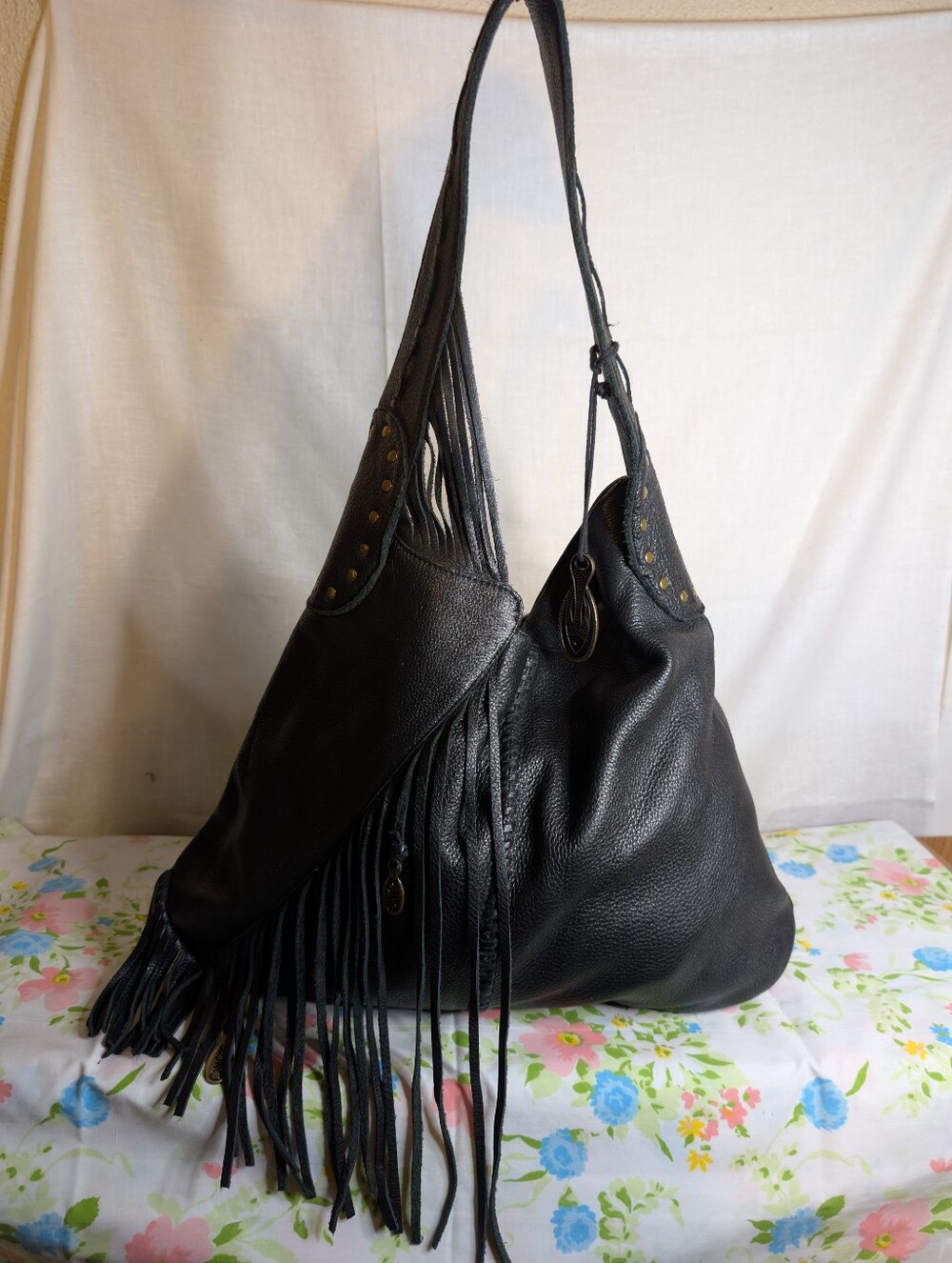 Muxo Fringe Asymetrical Hobo Bag Purse